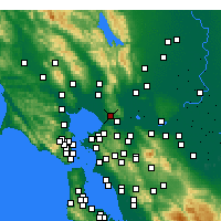 Nearby Forecast Locations - Vallejo - Carte