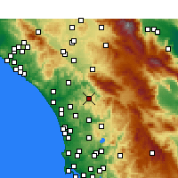 Nearby Forecast Locations - Valley Center - Carte