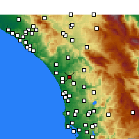 Nearby Forecast Locations - Vista - Carte