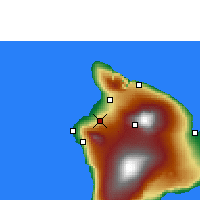 Nearby Forecast Locations - Waikoloa Village - Carte