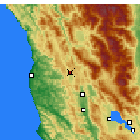 Nearby Forecast Locations - Willits - Carte