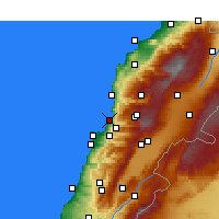 Nearby Forecast Locations - Jounieh - Carte
