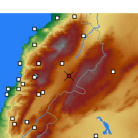 Nearby Forecast Locations - Baalbek - Carte