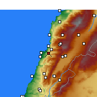 Nearby Forecast Locations - Broummana - Carte