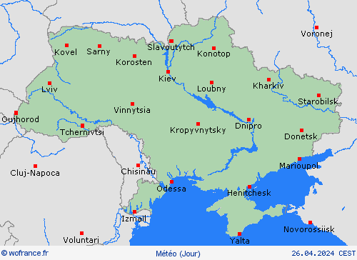 aperçu Ukraine Europe Cartes de prévision