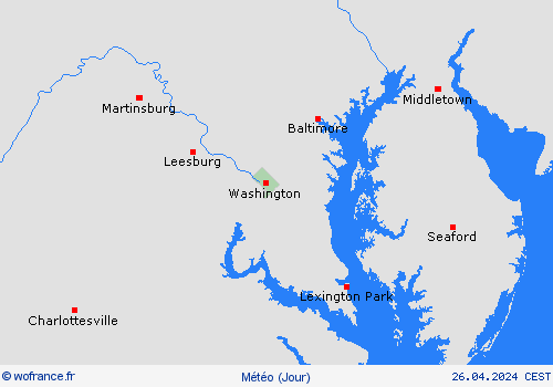 aperçu Washington Amérique du Nord Cartes de prévision