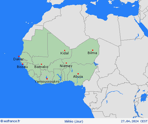 aperçu  Afrique Cartes de prévision