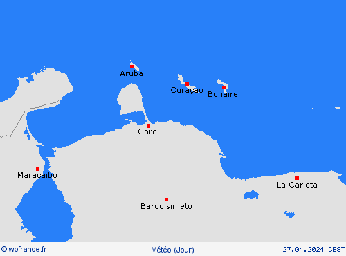 aperçu Antilles néerlandaises Amérique du Sud Cartes de prévision