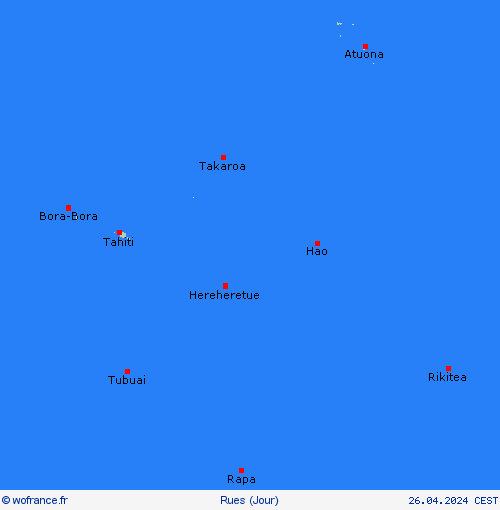 mété des routes Polynésie française Océanie Cartes de prévision