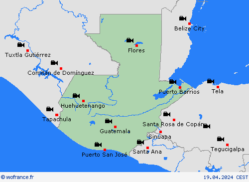 webcam Guatemala Amérique centrale Cartes de prévision