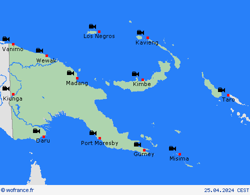 webcam Papouasie-Nouvelle-Guinée Océanie Cartes de prévision