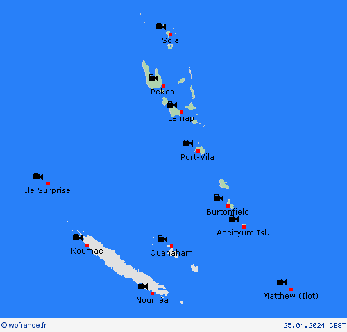 webcam Vanuatu Océanie Cartes de prévision