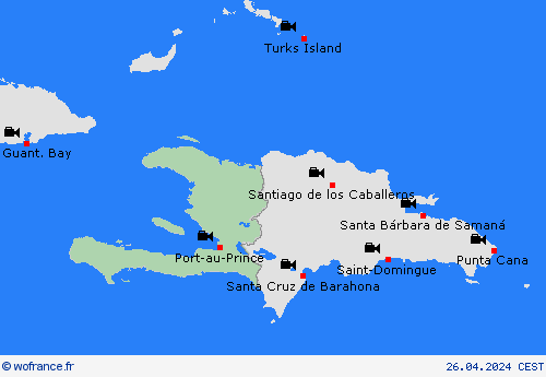 webcam Haïti Amérique centrale Cartes de prévision