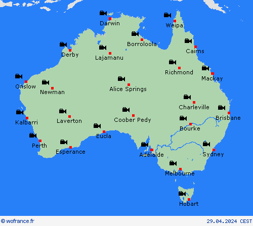 webcam Australie Océanie Cartes de prévision