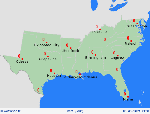 vent  Amérique du Nord Cartes de prévision