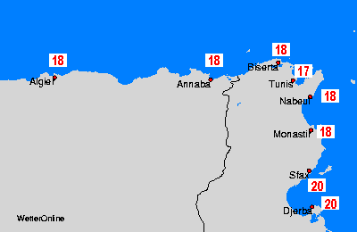 Algérie, Tunisie: lun, 29.04.