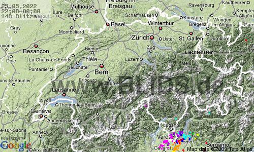 Foudre Suisse 22:00 UTC mer, 25.05.2022