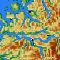 Nearby Forecast Locations - Volda - Carte
