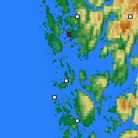 Nearby Forecast Locations - Bergen - Carte