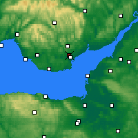 Nearby Forecast Locations - Cardiff - Carte