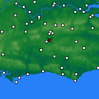 Nearby Forecast Locations - Londres-Gatwick (Aéroport) - Carte