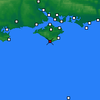 Nearby Forecast Locations - Île de Wight - Carte