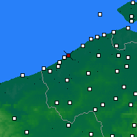 Nearby Forecast Locations - Ostende - Carte