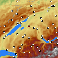 Nearby Forecast Locations - Mühleberg - Carte