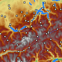 Nearby Forecast Locations - Meiringen - Carte