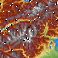 Nearby Forecast Locations - Grächen - Carte