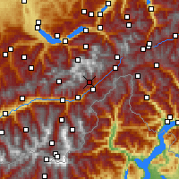Nearby Forecast Locations - Eggishorn - Carte