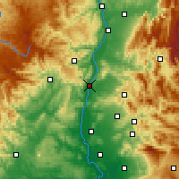Nearby Forecast Locations - Montélimar - Carte