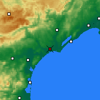 Nearby Forecast Locations - Béziers - Carte