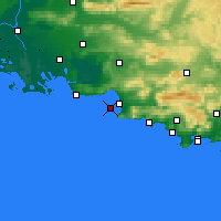 Nearby Forecast Locations - Cap Pomègues - Carte