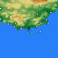 Nearby Forecast Locations - Hyères - Carte