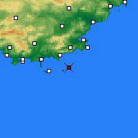 Nearby Forecast Locations - Île du Levant - Carte