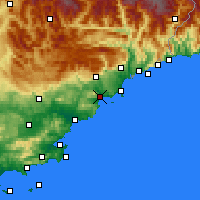 Nearby Forecast Locations - Cannes - Carte