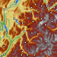 Nearby Forecast Locations - Val d'Arly - Carte