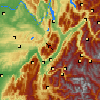Nearby Forecast Locations - Massif de la Chartreuse - Carte