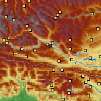Nearby Forecast Locations - Spittal an der Drau - Carte