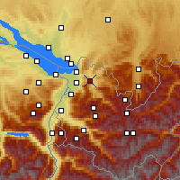 Nearby Forecast Locations - Alberschwende - Carte