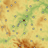 Nearby Forecast Locations - Líně - Carte