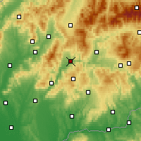Nearby Forecast Locations - Žiar nad Hronom - Carte