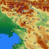 Nearby Forecast Locations - Vojsko - Carte