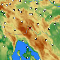 Nearby Forecast Locations - Čabar - Carte