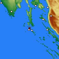 Nearby Forecast Locations - Ćunski - Carte