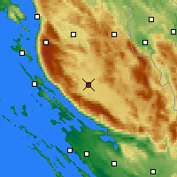 Nearby Forecast Locations - Gospić - Carte