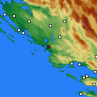 Nearby Forecast Locations - Šibenik - Carte