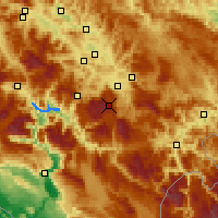 Nearby Forecast Locations - Bjelašnica - Carte
