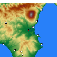 Nearby Forecast Locations - Base aérienne de Sigonella - Carte